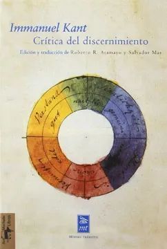 CRÍTICA DEL DISCERNIMIENTO : (CON ESTUDIO PRELIMINAR, NOTAS Y BIBLIOGRAFÍA, CRONOLOGÍA E ÍNDICES)